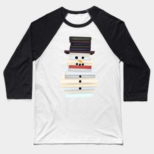 Christmas snowman made of books Baseball T-Shirt